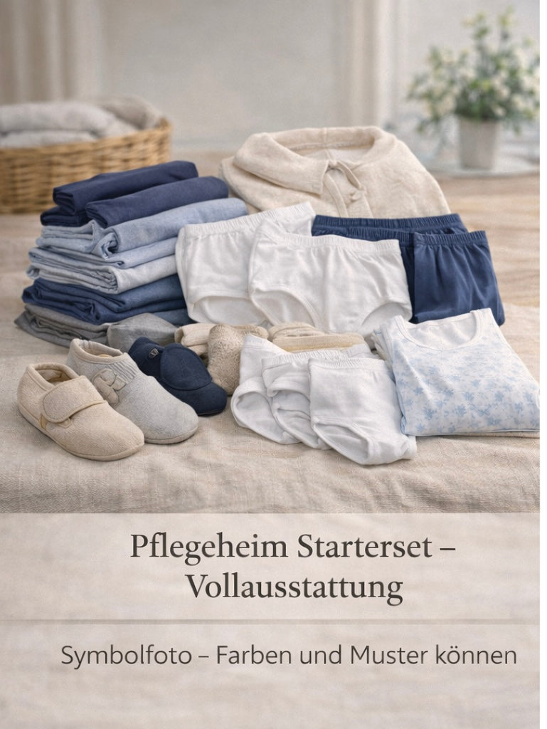 Pflegeheim-Starterset Kleidung – Vollausstattung oder Basis- Ausstattung