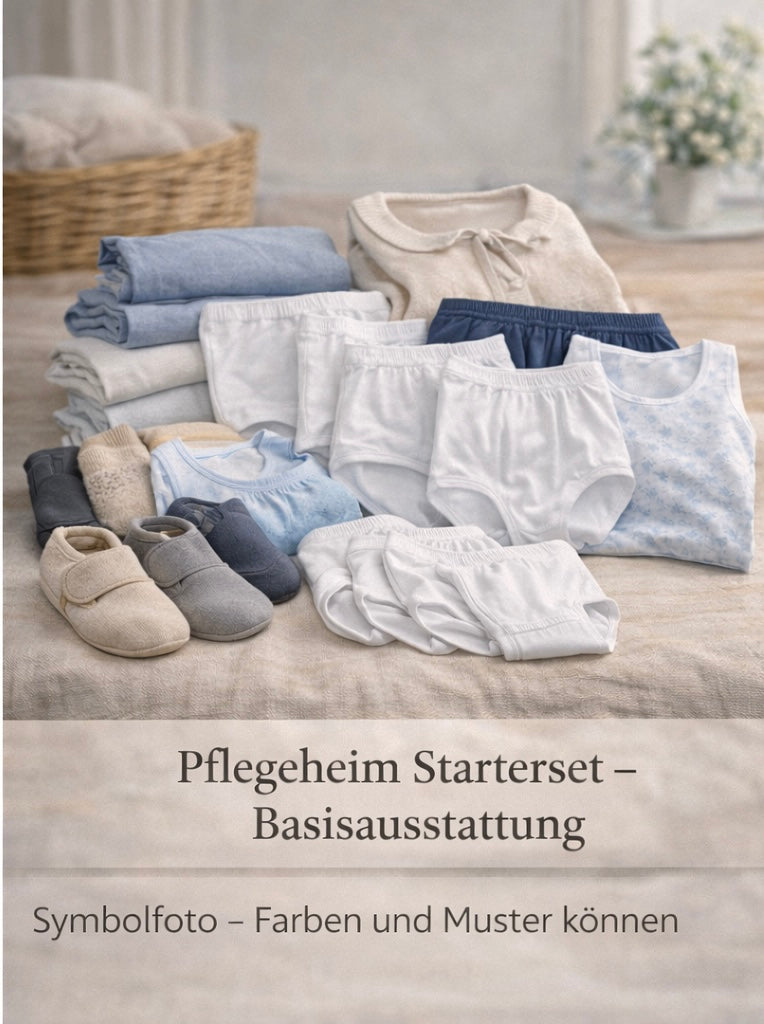 Pflegeheim-Starterset Kleidung – Vollausstattung oder Basis- Ausstattung