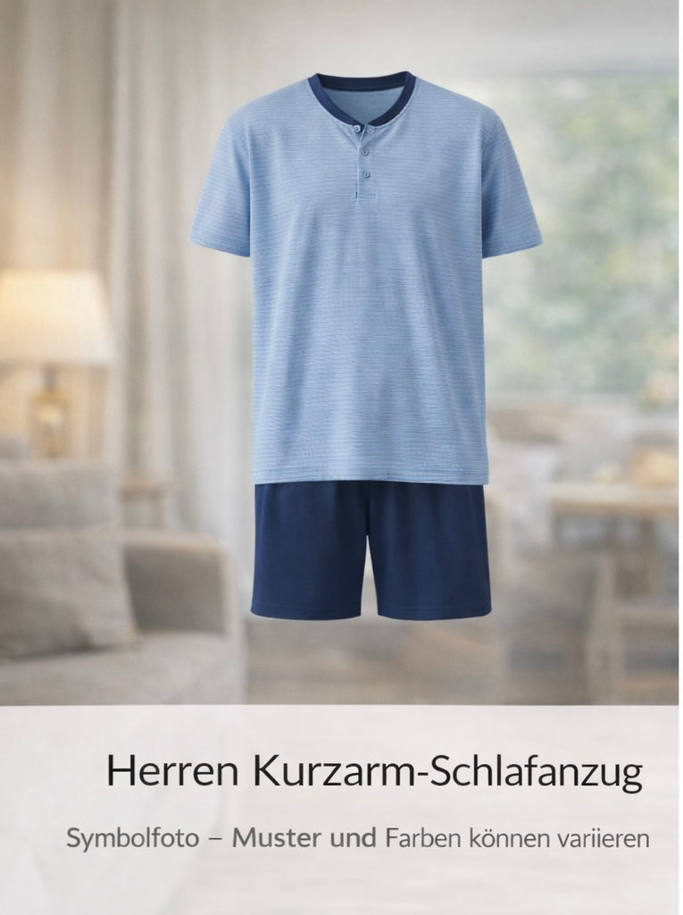 Herren Schlafanzug – kurz oder lang, pflegegeeignet & seniorengerecht