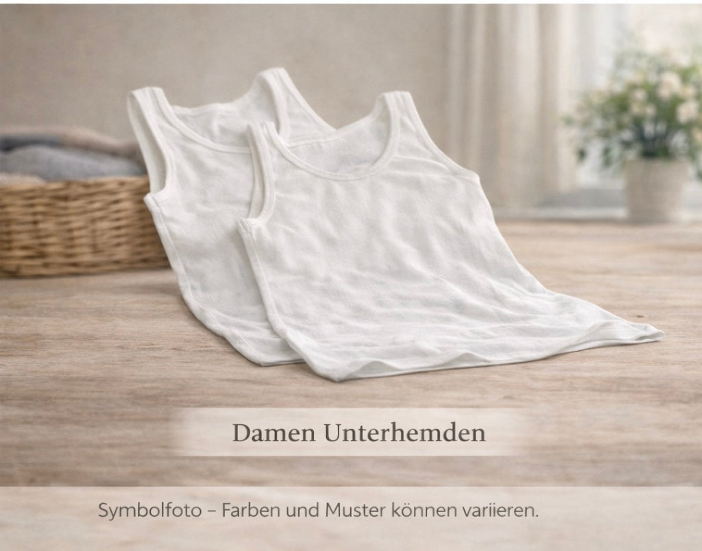Damen Unterhemden – 2er Pack aus 100 % Baumwolle